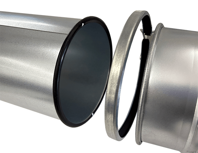 QF Pipe with QFS Gasket applied ready for connection with QF Clamp and QF Branch