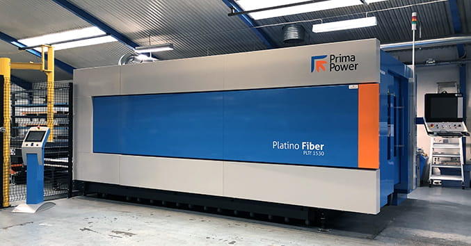 Fiber laser cutter at Nordfab Europe